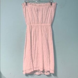 GILLY HICKS — White lace strapless dress